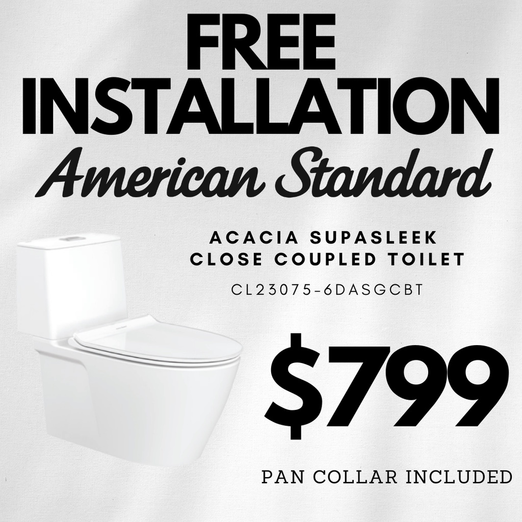 FREE INSTALLATION Vortex Flush American Standard Toilet Bowl Water