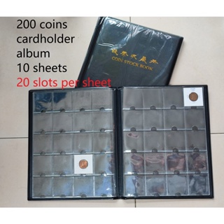 (2 albums for $23) Brand FC 200 Pieces/Coins Album For Fit Cardboard Coin Holders (Only Black colour available)