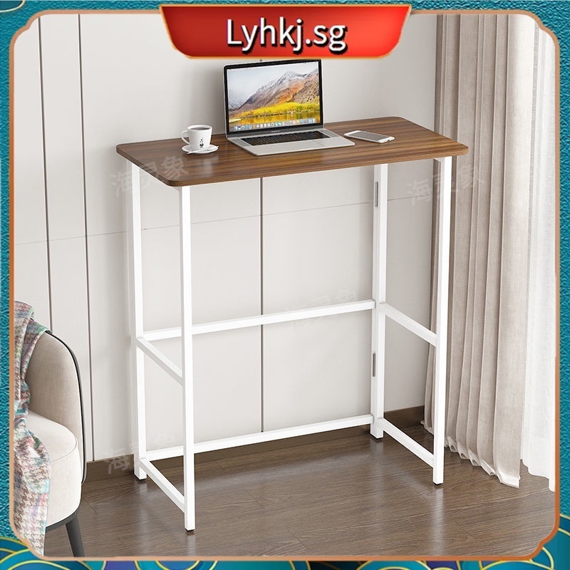 Lyhkj Folding Standing Work Desk Home Writing Desk Bedroom Book Laptop