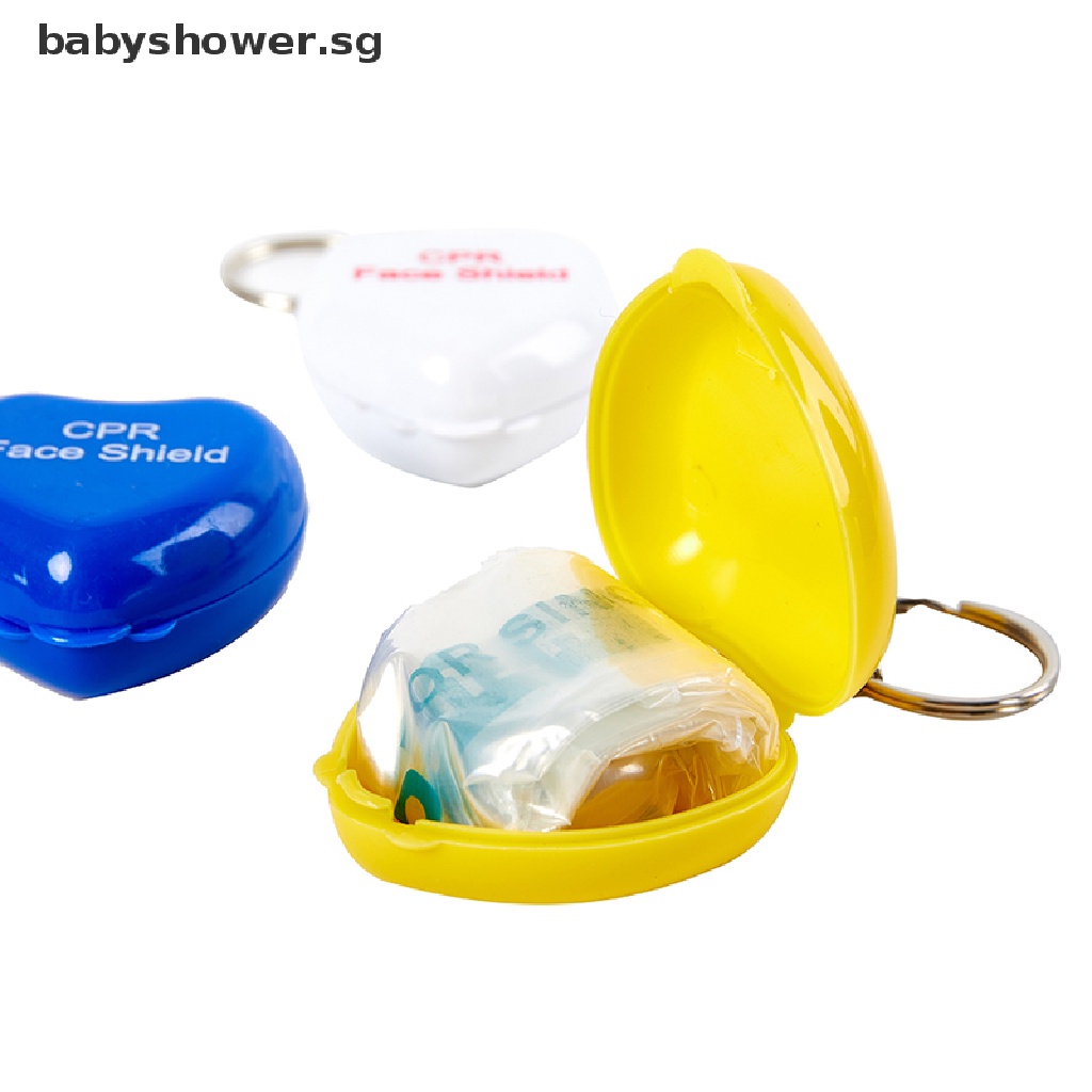 Babyshower CPR Resuscitator Mask CPR Face Shield For CPR Emergency Rescue With Keychain Key