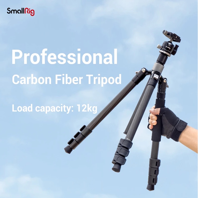 SmallRig Camera Tripod Max Load to 10kg Carbon Fiber Universal Tripod