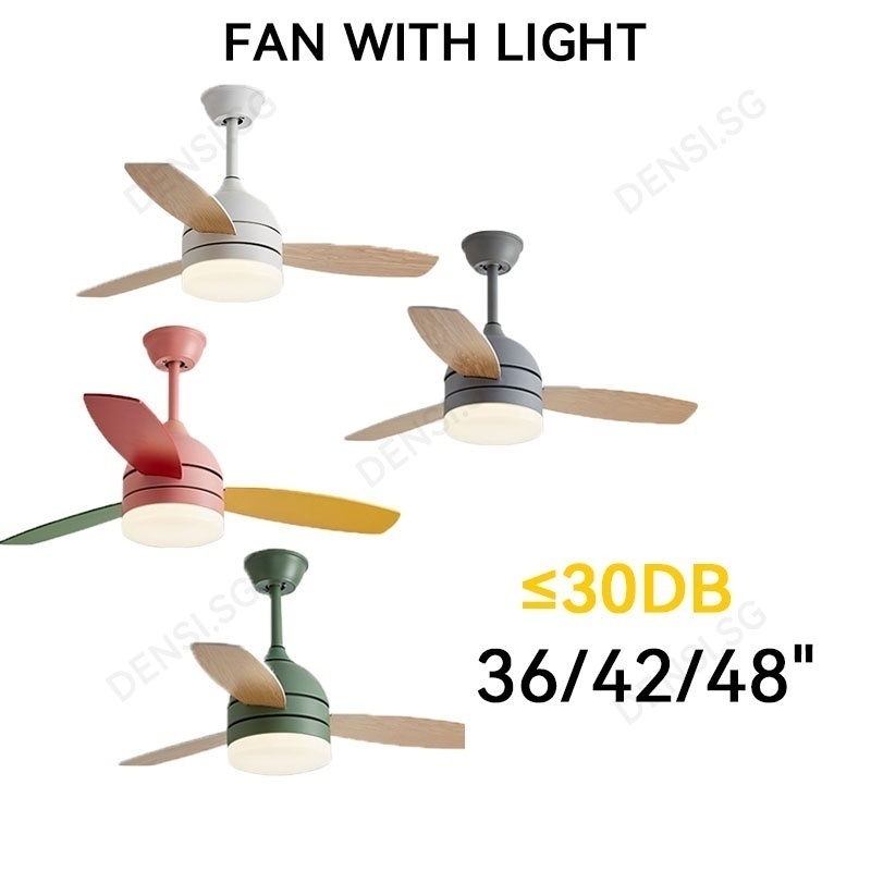 Ceiling Fan With Light Nordic Wood Leaf Electric Fan Restaurant Smart