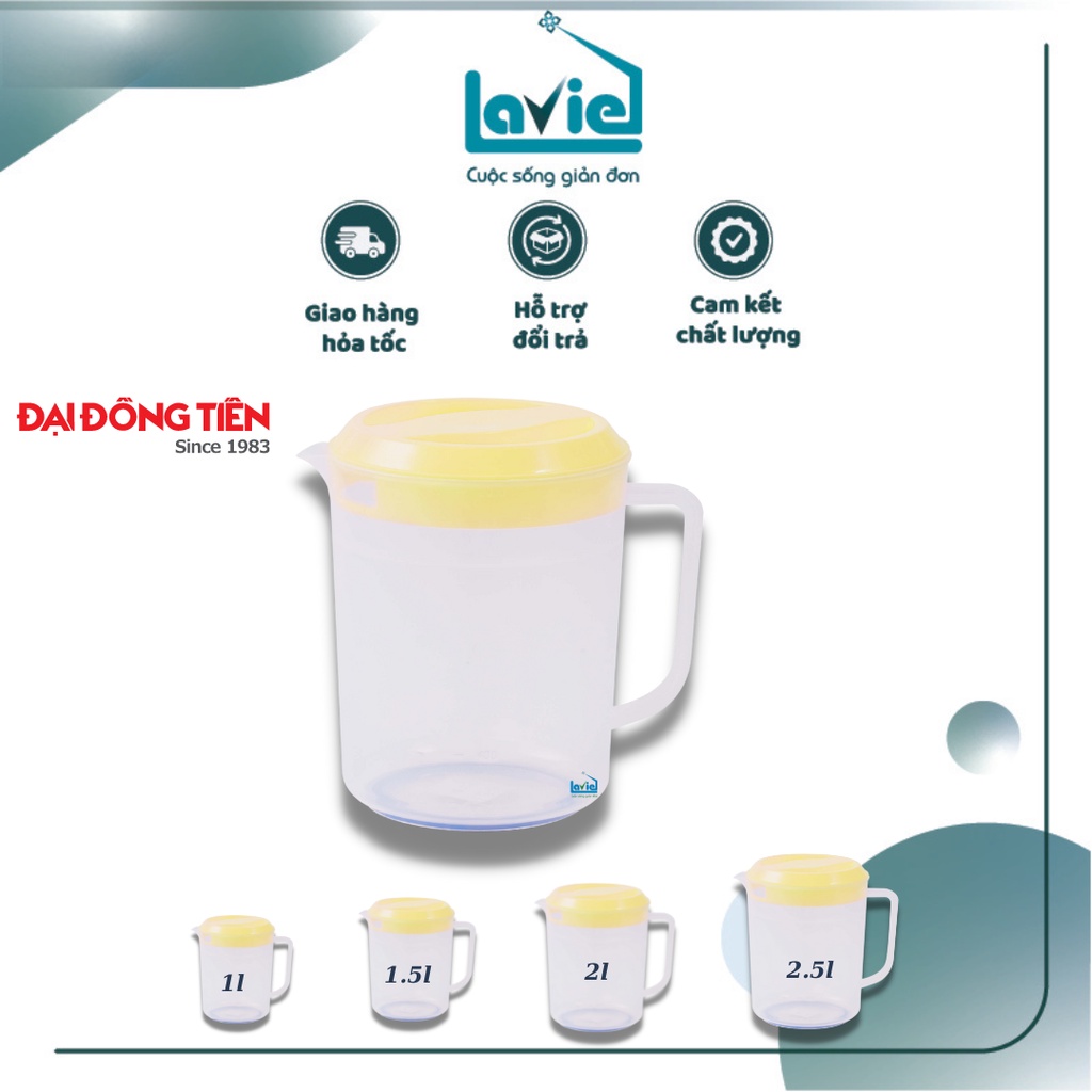 Ca đong nhựa chia vạch có nắp đậy Đại Đồng Tiến 100% nhựa PP an toàn cho sức khỏe