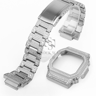 Watch Band Strap For Casio G-shock DW5600 GW-M5610 GW-M5600 GW-5000 DW-5025 Watchband Frame Bezel Stainless Steel Case Bracelet