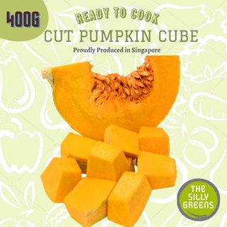 [The Silly Greens] Cut & Wash Pumpkin Cube (Ready To Cook) | 400G