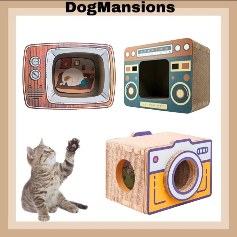 Cat Scratcher Multifunction Cat Scratch Board Bed Cartoon Scratch Box