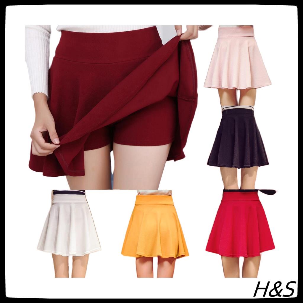 Women Sexy Pleated Mini Skirt School Girl Skater Tennis High Waist ...