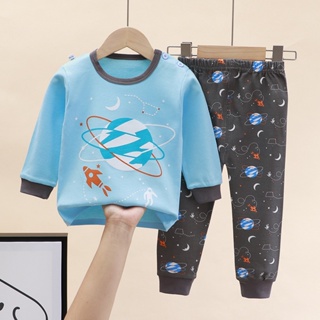 Casual Baby Boys Girls Sleepwear Clothing Autumn Cartoon Kids Cotton Pajamas Set #5