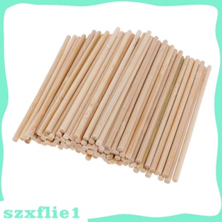[Szxflie1] 50pcs Bamboo Wood Sticks Dowels Rods for Model Making Home Decoration 150mm