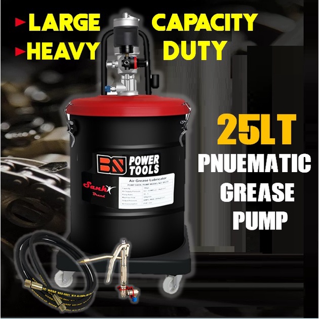 PNEUMATIC GREASE PUMP/ AIR GREASE LUBRICATOR 25LT - INDUSTRIAL GRADE ...