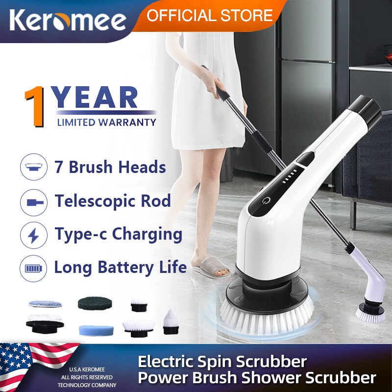 keromee-ans-8050-cordless-electric-spin-scrubber-rechargeable