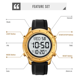 Skmei Men's Digital Sports Watch Fashion LED Light Countdown Multifunction Waterproof Wristwatch Original Brand Military Dual Time #1