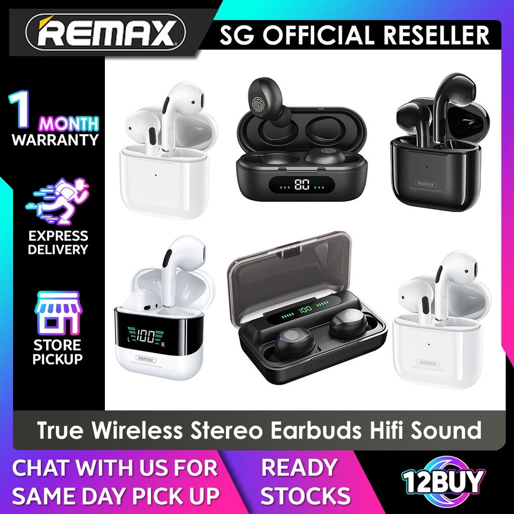 Remax True Wireless Stereo Earbuds Hifi Sound Tws 10 Tws 10 Plus Tws 10i Tws 41 Tws 43 1165