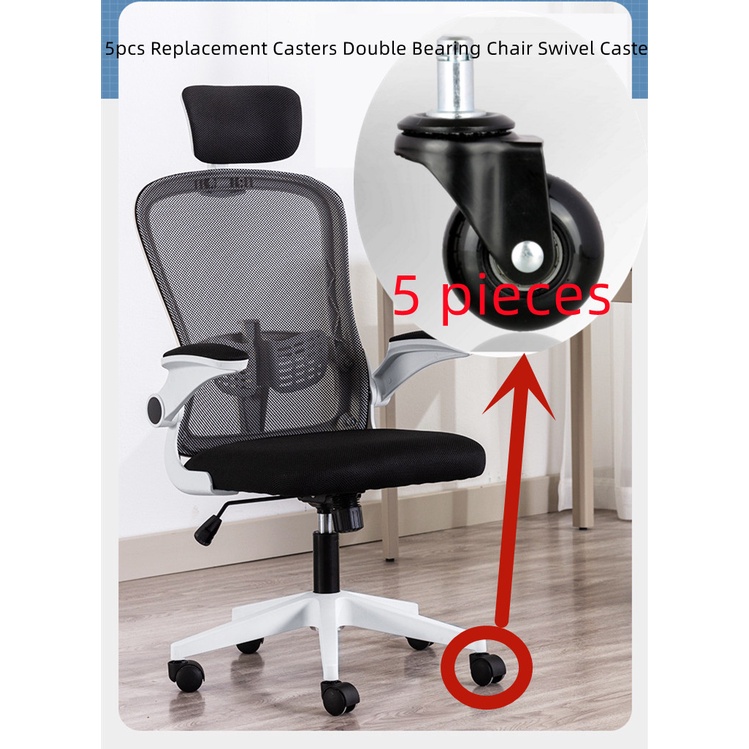 5 Piece Replacement Casters Double Bearings Chair Casters Swivel
