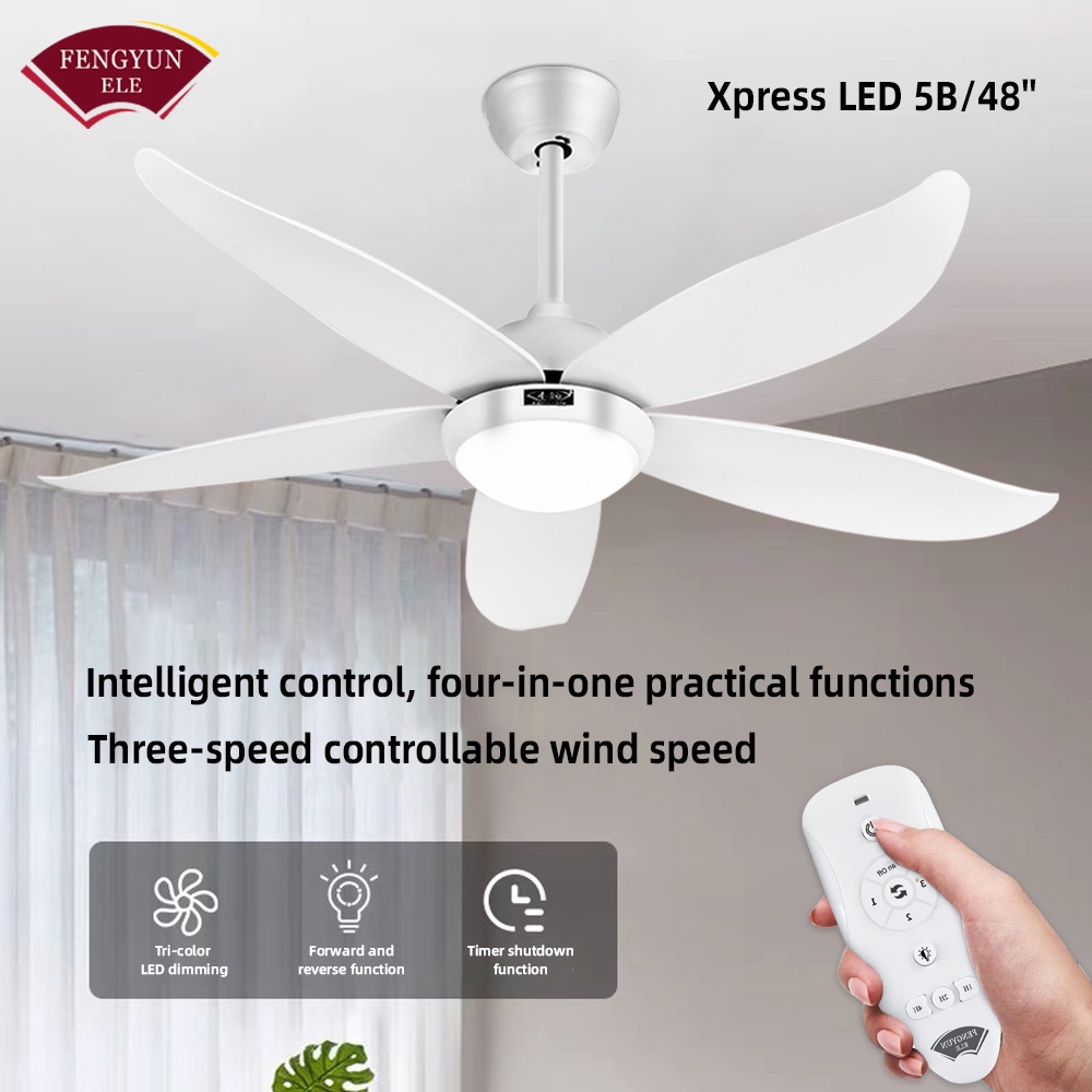FENGYUN Modern LED Ceiling Fan Light, 48" In/Outdoor Recessed Mount