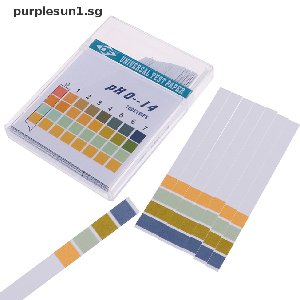 Purrple 100Pcs 014 PH Test Strips Litmus Paper Universal Alkaline Acid