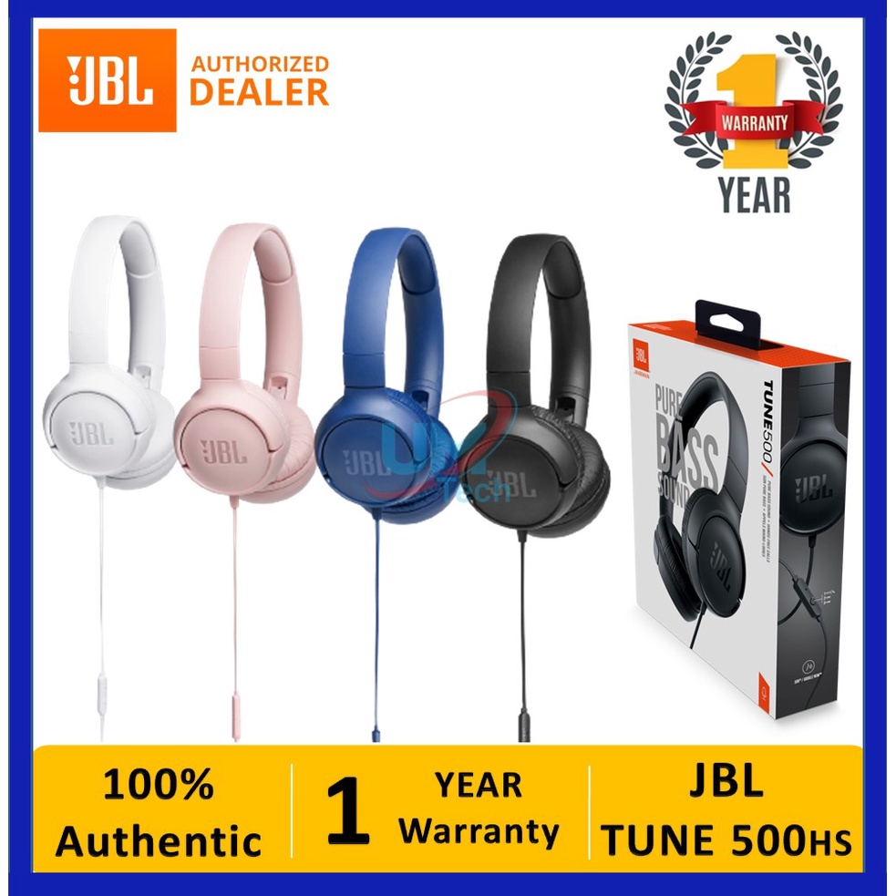 JBL TUNE 500 JBL TUNE 500HS Pure Bass OnEar Headphone with