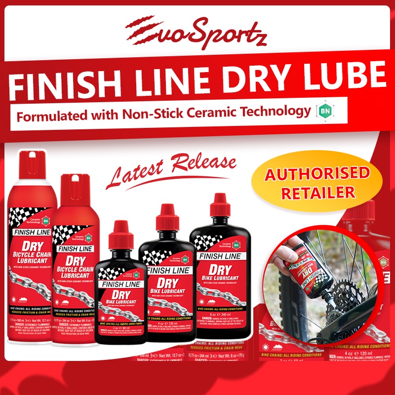 Finish Line Teflon Dry Lube Bike Dry Chain Lubricant for Bicycle