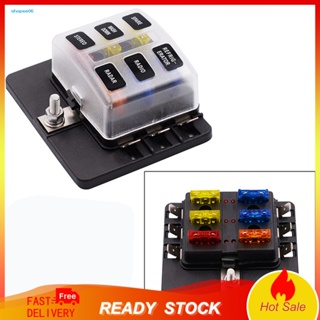 LAPG 12-30V 6-Way Blade Fuse Box for Off-road Vehicles PC Terminals Blade Fuse Box Plug-in