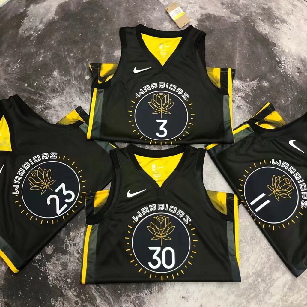 [Hot pressed]2023 NBA Golden State Warriors basketball Jersey black