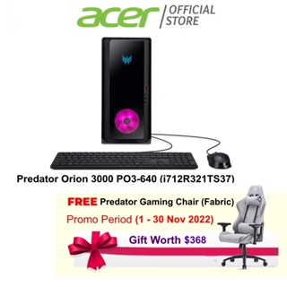 Predator Orion 3000 PO3-640 (i712R321TS37) Gaming Desktop | NVIDIA RTX 3070 | Intel i7-12700F| 32GB RAM