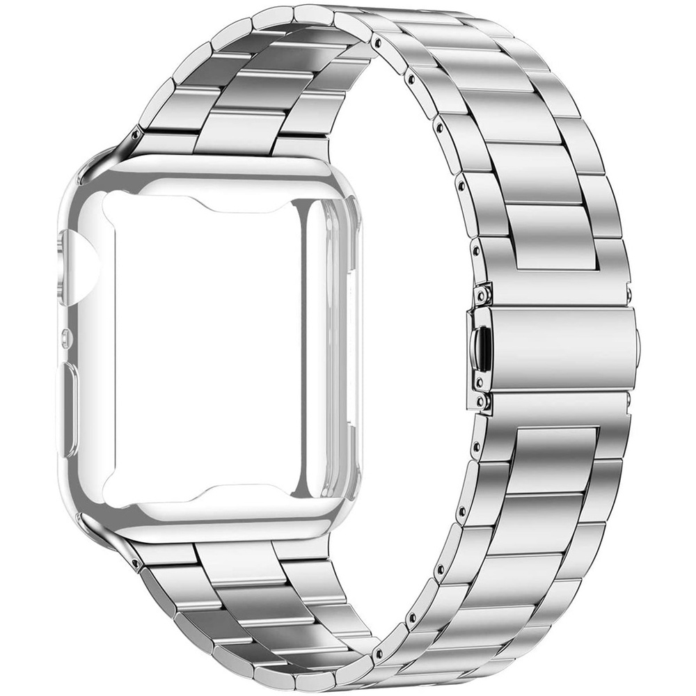 Stainless Steel Strap Metal Bracelet Band With Case for iWatch Series 8/7/6/5/4/3/SE Ultra 45mm 41mm 49mm 44mm 40mm 42mm 38mm