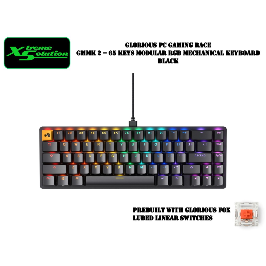 Glorious GMMK 2 65 Keys Modular RGB Mechanical Keyboard Prebuilt