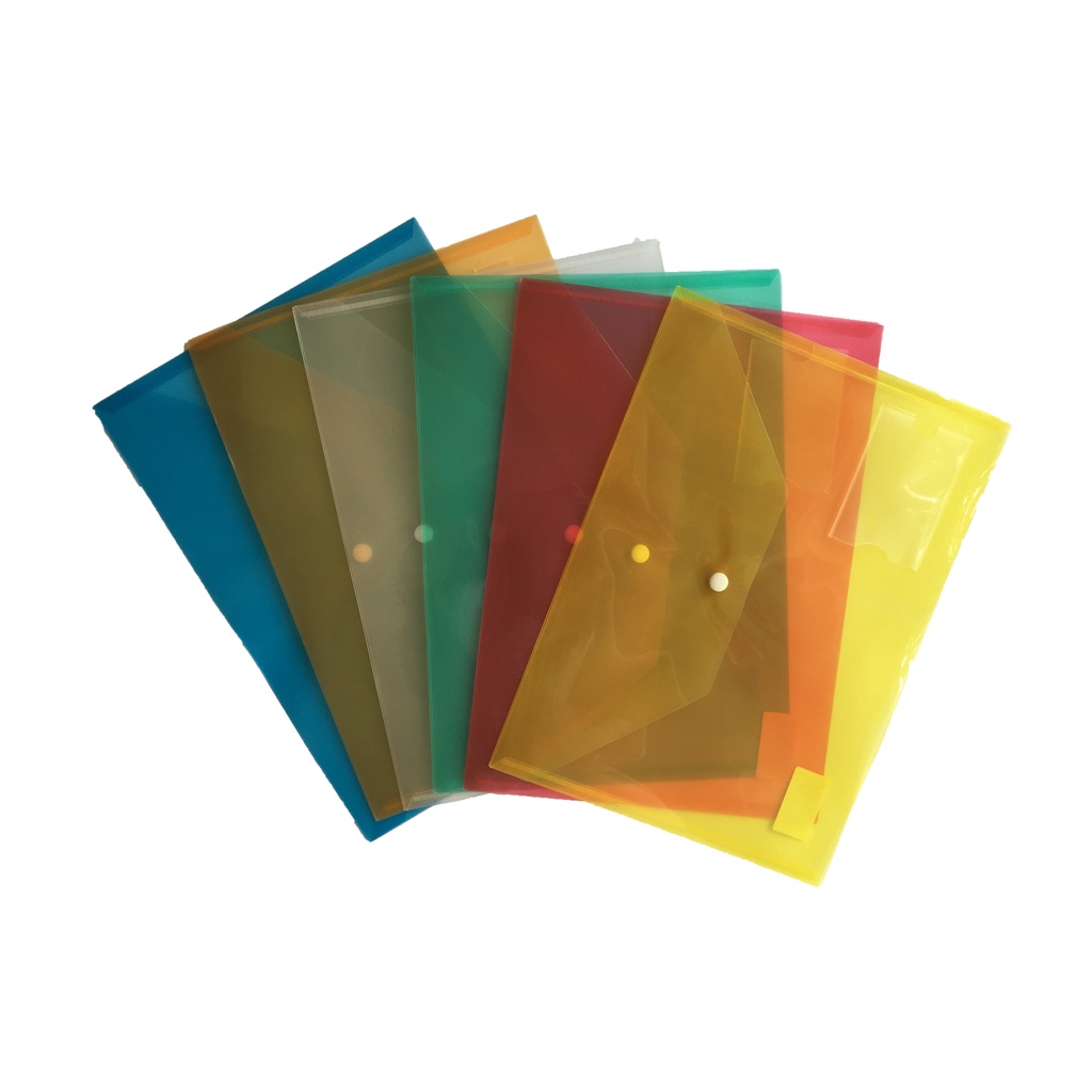 [SG] A4 Button File with Card Slot Envelope File Document Shopee