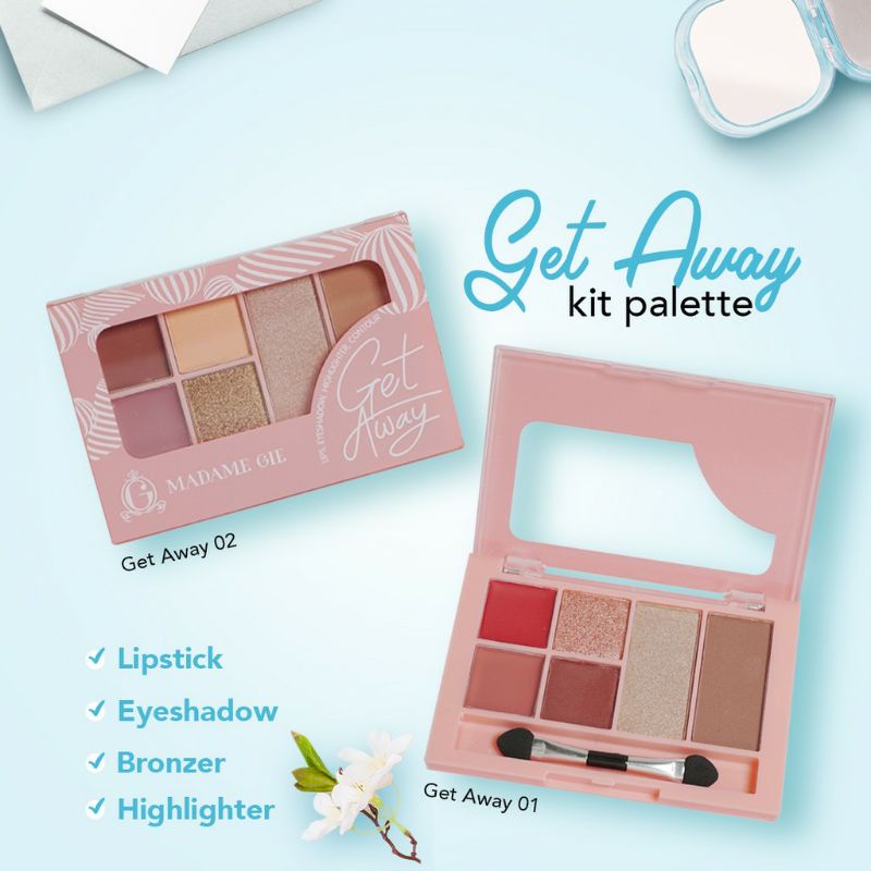 Original Madame Gie Get Away Make Up Kit Palette | To Go Face Palette ...