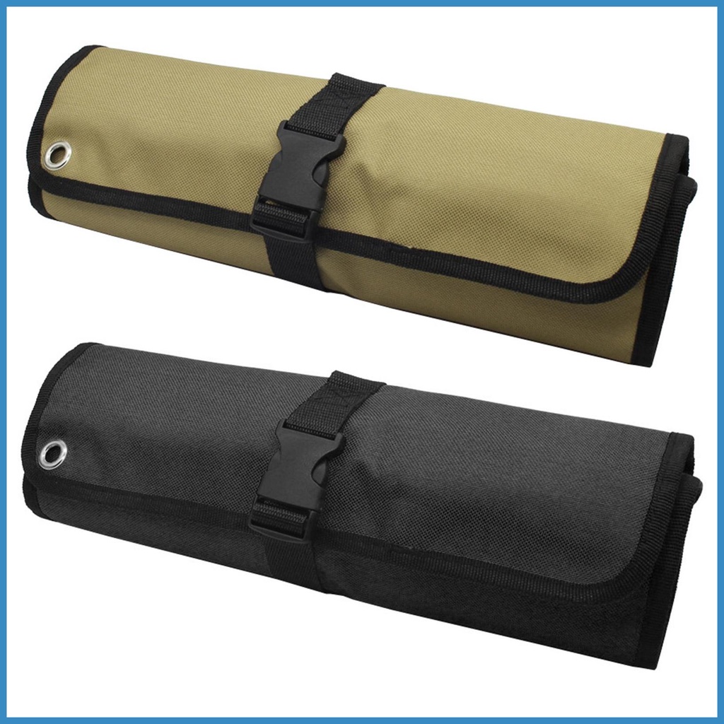 Motorcycle Tool Bag Roll 10 Pockets Motorcycle Tool Roll Bag Wrench