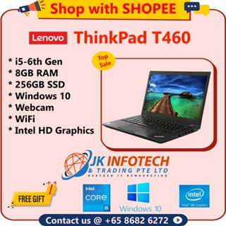 LENOVO THINKPAD T460 14” Ultrabook (Refurbished) |i5 -6th Gen | 8GB RAM | 256 GB SSD| Windows 10 | Ms office