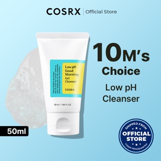 [COSRX OFFICIAL] Low pH Good Morning Gel Cleanser 50ml, BHA 0.5%, Tea Tree Leaf Oil 0.5%, Styrax Japonicus Branch & Frui & Leaf Extract 5%, Daily Mild Cleanser for Sensitive Skin