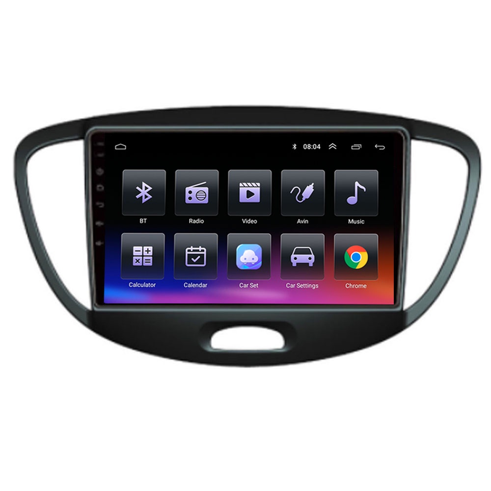 IPS Screen Android 10 2G RAM 32G ROM Car GPS Navigation Stereo Multimedia Player With Frame Cable for Hyundai I10 2012 2013 2014