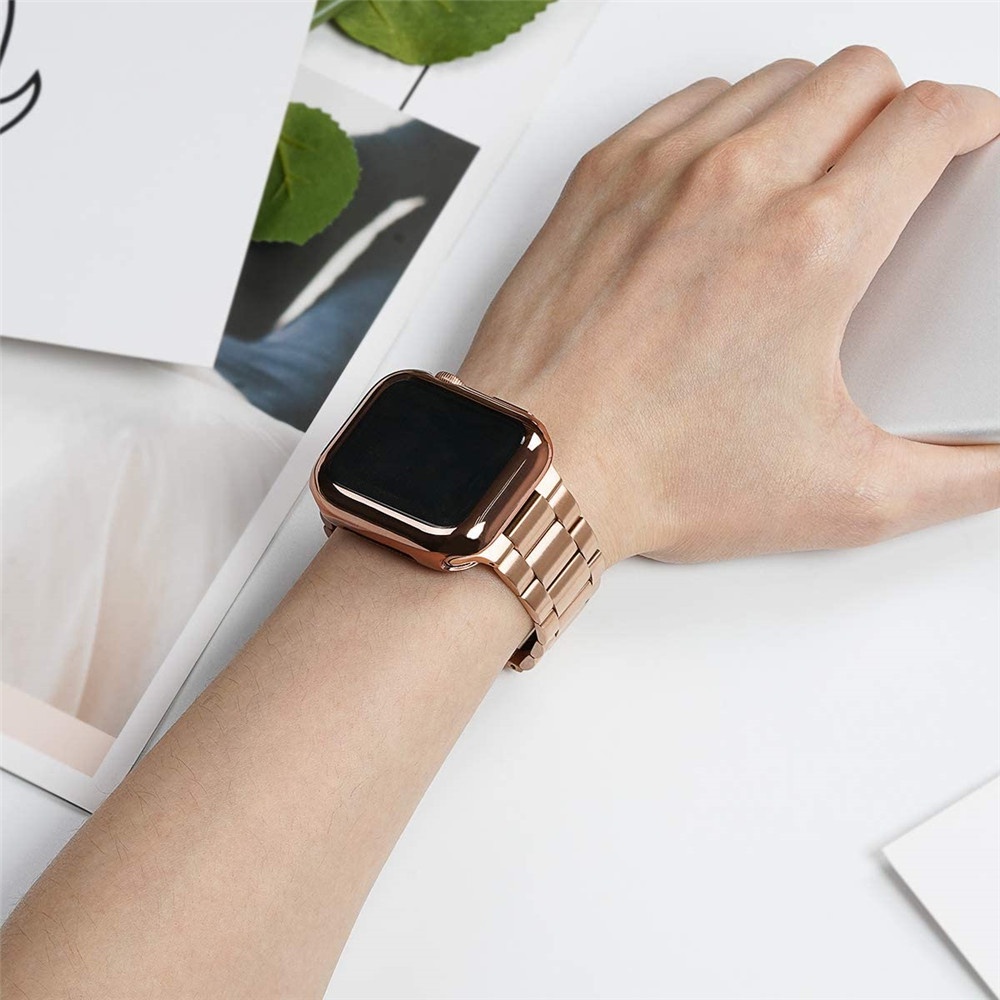 Stainless Steel Strap Metal Bracelet Band With Case for iWatch Series 8/7/6/5/4/3/SE Ultra 45mm 41mm 49mm 44mm 40mm 42mm 38mm