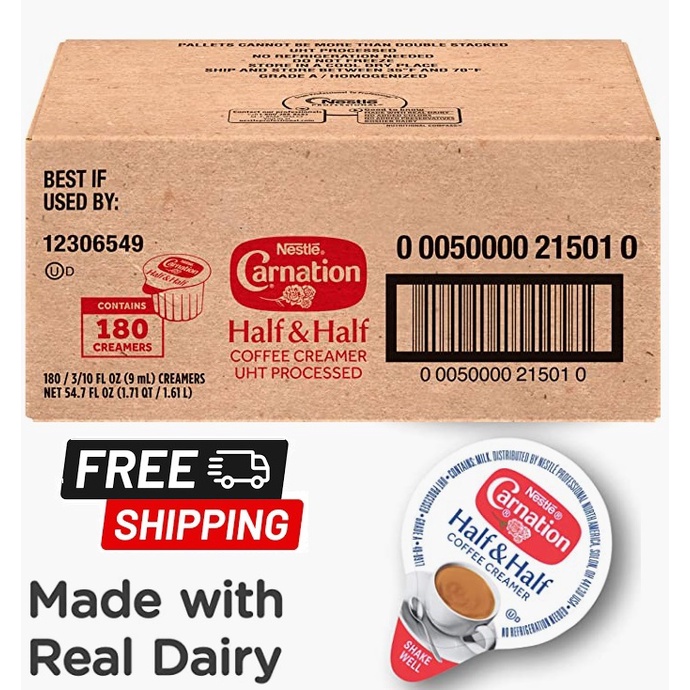 Nestle Carnation Coffee Creamer, Original, Liquid Creamer 180 capsules