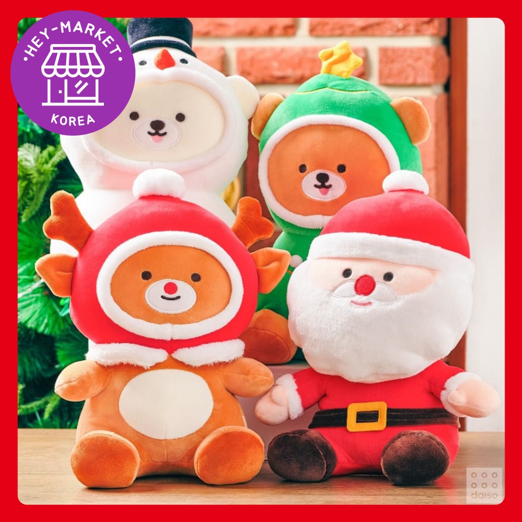 [Daiso Korea] Christmas Stuffed Animals & Santa / Plush soft toys