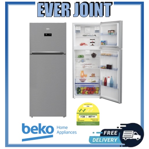 BEKO RDNT470E50VZP 2 DR FRIDGE (GROSS 470L) [2 ticks]+free disposal