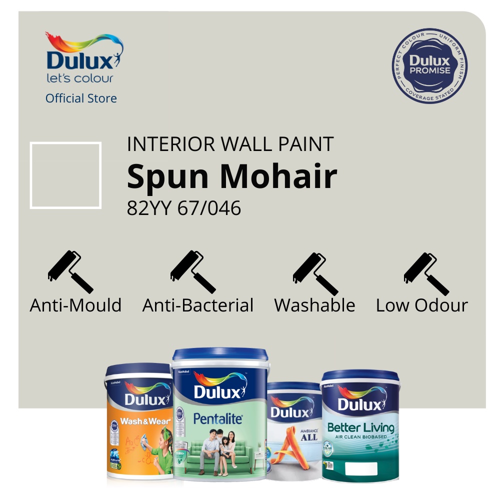 Dulux Wall/Door/Wood Paint Spun Mohair (82YY 67/046) (Ambiance All