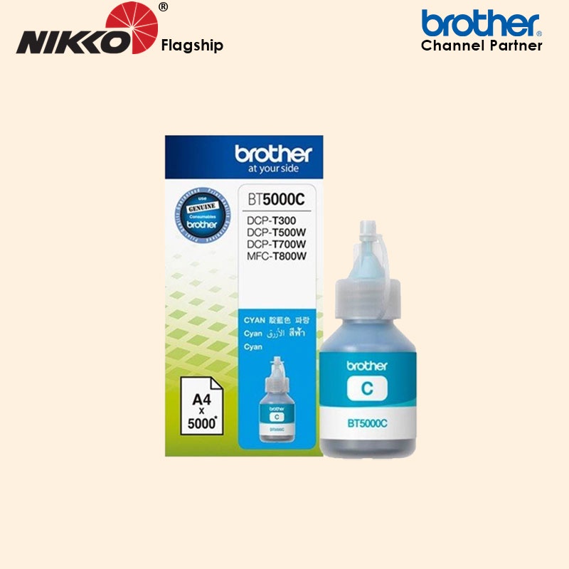 Brother BT5000 Cyan Magneta Yellow Ink Bottle DCP-T500W DCP-T700W MFC-T800W DCP-T510W DCP-T710W MFC-T810W HL-T4000DW