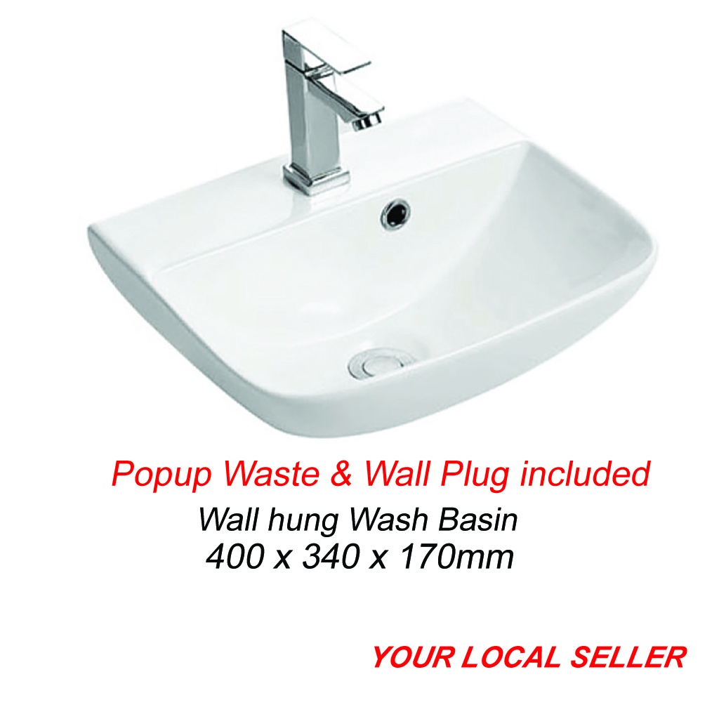 Minimalistic Wall hung wash basin with gentle smooth curvy edge. Free ...