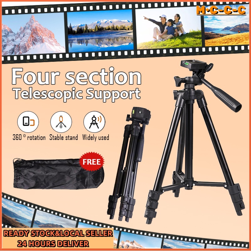 Tripod Stand + Phone holder For Mobile Phone and Cameras Professional Stand Tripod Panorama Ballhead Gopro Cellphone手机支架