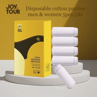 [SG] JOY TOUR Premium Disposable Cotton Briefs Men &Women Travel Panties Daily Underwear Carton Package