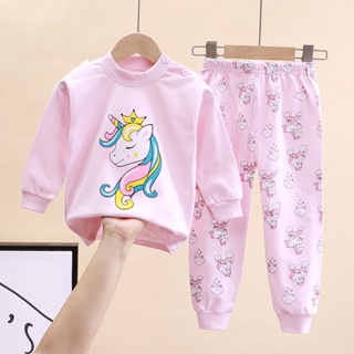 Casual Baby Boys Girls Sleepwear Clothing Autumn Cartoon Kids Cotton Pajamas Set #3