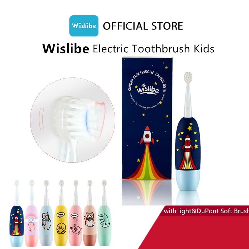Wislibe Electric Toothbrush Kids Oral Care Lighting Antibacterial