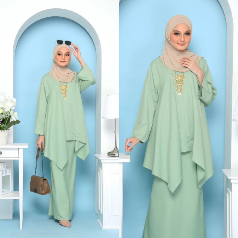 QEEMOYA BAJU KURUNG KAFTAN BAGGY STYLE | Shopee Singapore