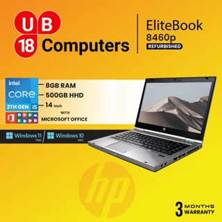 HP Elitebook 8460p Core i5 2th GEN, WINDOWS 10/11 PRO,MS OFFICE PACKAGE, (Refurbished)