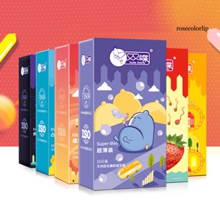 RCR 10Pcs Super Thin Rubber Men Ribbed Smooth Condoms Adult Contraception Sex Toy