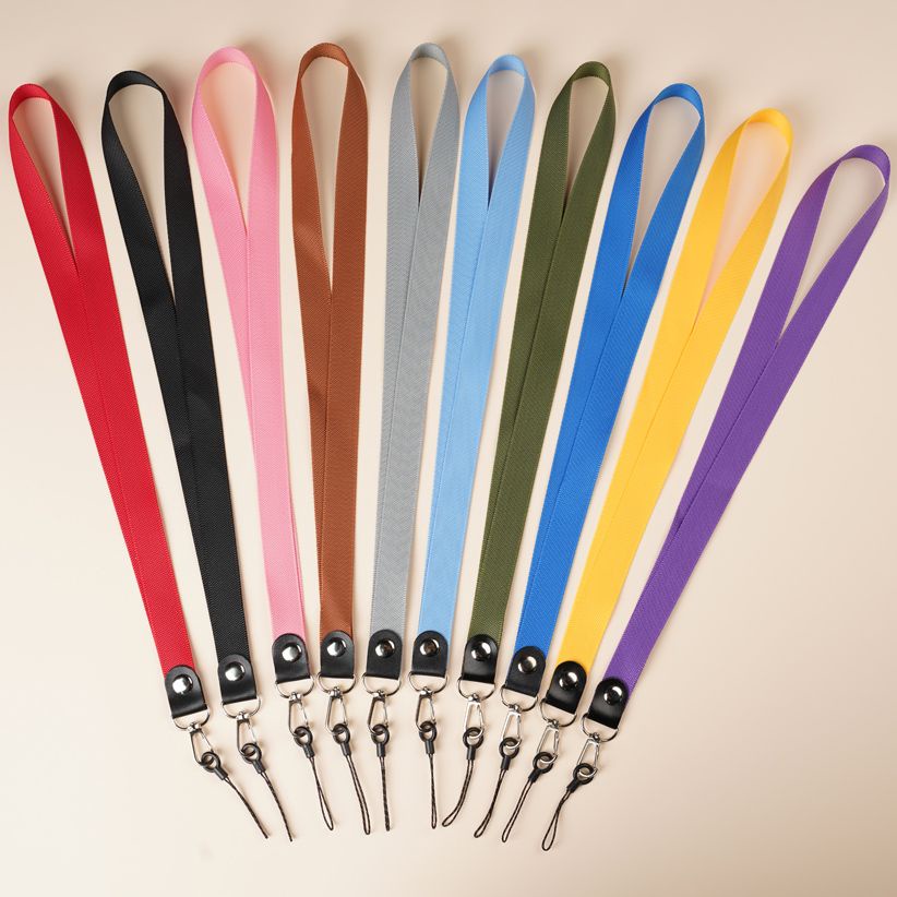 Pure Color Landyard Neck Strap Lanyards For Keys Id Card Gym Mobile 