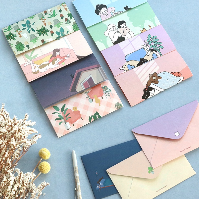 Lovely My days Letter Paper Envelope Sticker Set Writing Paper Cute Korean Stationery Shopee