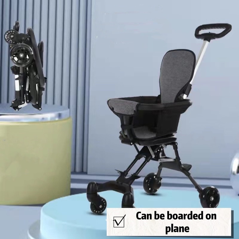 (Ready Stock) One Click Foldable Baby Stroller Portable Baby Stroller